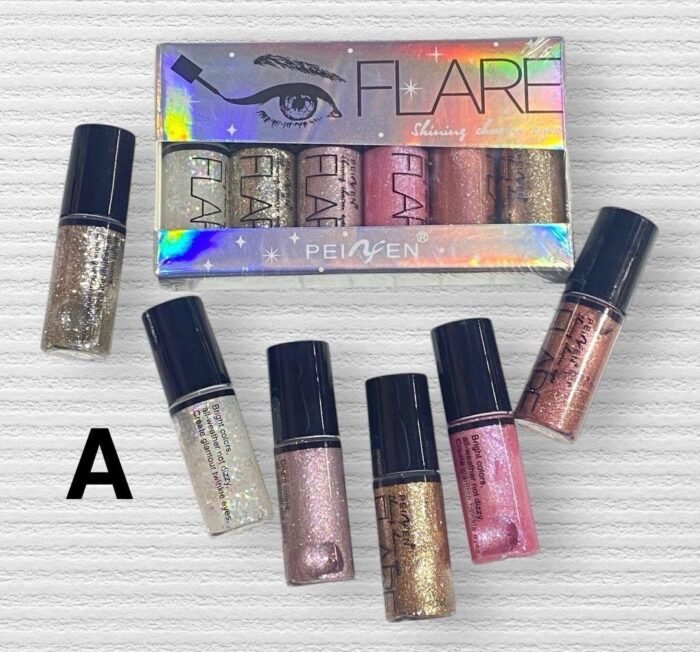 Flare Glitter Eyeliner 6 Pieces Set A